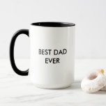Bästa Pappa någonsin Fars dag-gift Mugg<br><div class="desc">Ett modernt och minimalistiskt bidrag från mugg,  Best Pappa Aldrig Fars dag,  ger en underbar gåva till Fars dag eller vilken dag som helst. Detta stora mugg kommer säkert att bli sitt favoritkaffe på morgonen mugg.</div>
