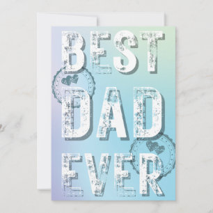 Bästa pappa någonsin Fars dag Grunge typografi Fot Julkort