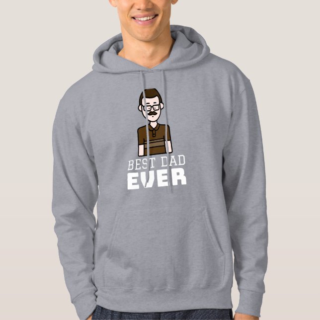 Bästa Pappa någonsin Fars dag Hoodie (Framsida)