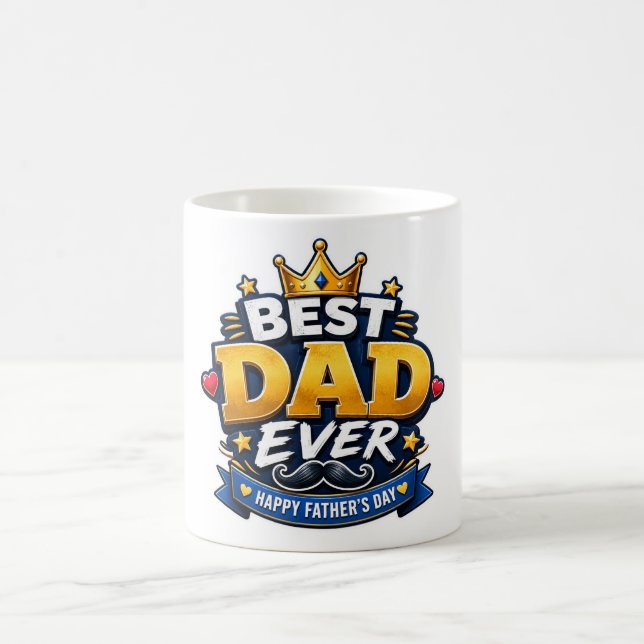 Bästa pappa någonsin Fars dag Kaffe Mugg | Rolig p (Center)