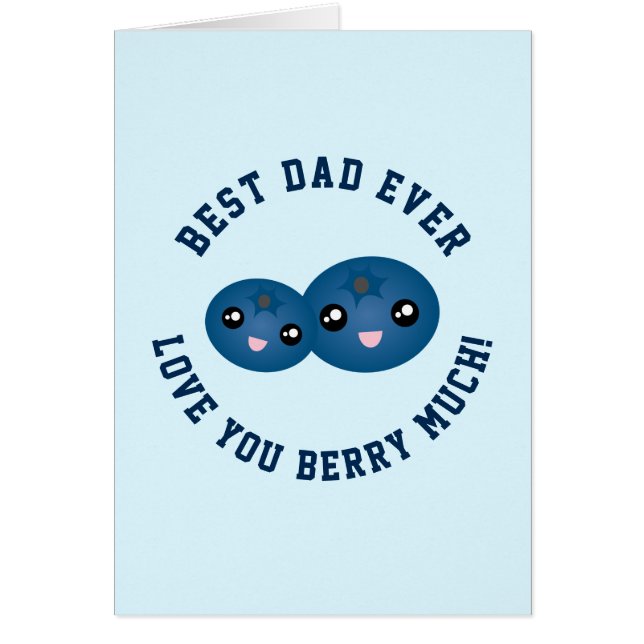 Bästa Pappa någonsin Fars dag Kärlek Du Berry myck Hälsningskort (Framsidan)