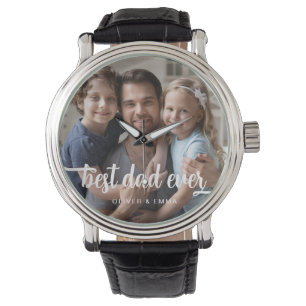 Bästa pappa någonsin Fars dag manus Foto Armbandsur