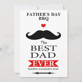Bästa Pappa någonsin Fars dag Mustache Luncheon BB Inbjudningar