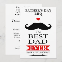 Bästa Pappa någonsin Fars dag Mustache Luncheon BB Inbjudningar