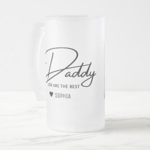 Bästa pappa någonsin Fars dag Photo Personlig Frostat Ölglas