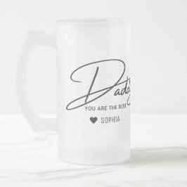 Bästa pappa någonsin Fars dag Photo Personlig Frostat Ölglas