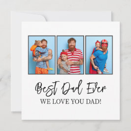 Bästa pappa någonsin Fars dag Present Barn Fotokol Julkort