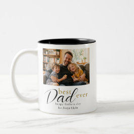 Bästa pappa någonsin Fars dag present Foto  Två-Tonad Mugg