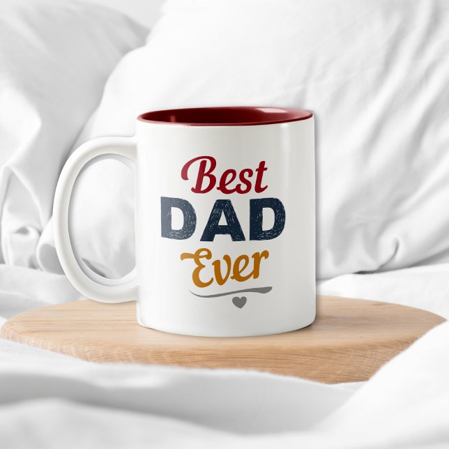 Bästa pappa någonsin | Fars dag-present till pappa Två-Tonad Mugg (Skapare uppladdad)