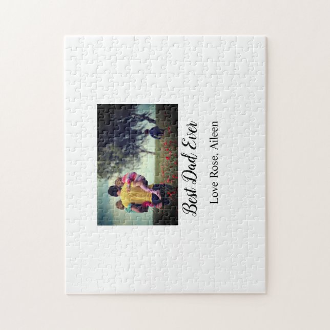 Bästa pappa någonsin fars dag son dotter pappa pap pussel (Vertikal)