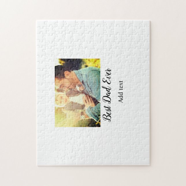Bästa pappa någonsin fars dag son dotter pappa pap pussel (Vertikal)