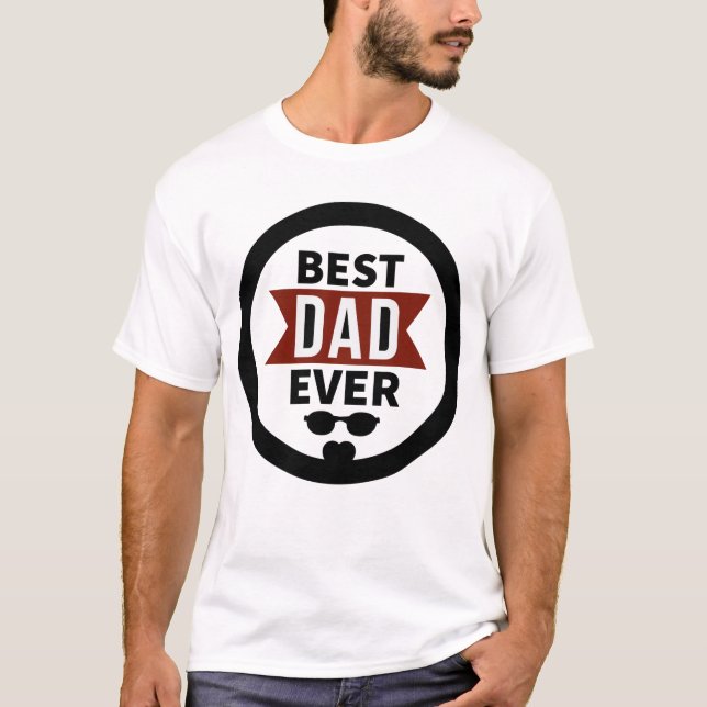 Bästa Pappa någonsin - Fars dag-textdesign för Pap T Shirt (Framsida)