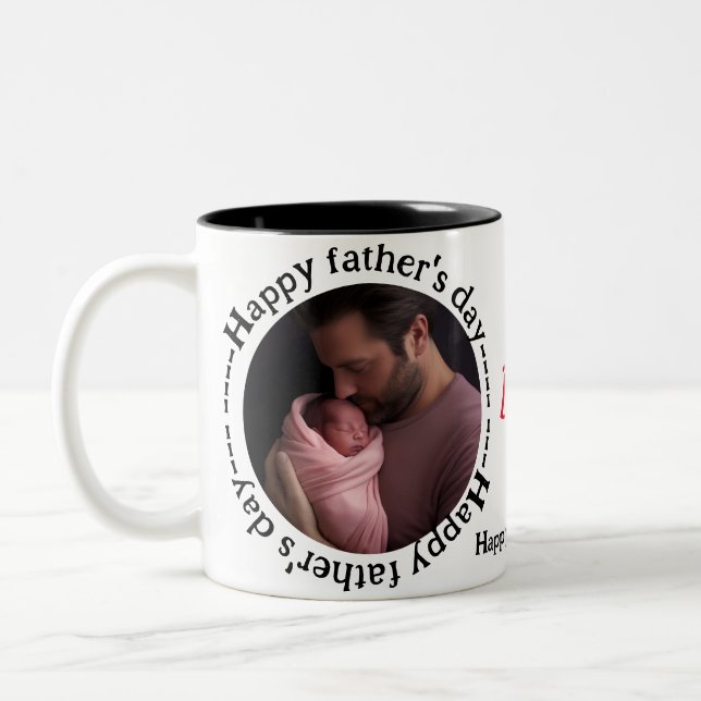 Bästa pappa någonsin fars dag Två-Tonad mugg (Vänster)