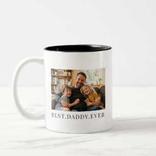 Bästa pappa någonsin Fars dagsgåva Foto Två-Tonad Mugg