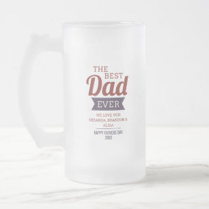 Bästa Pappa någonsin Far's Day Frostat Ölglas
