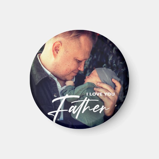 Bästa pappa någonsin | Farsdags fotogåva Magnet (Framsidan)