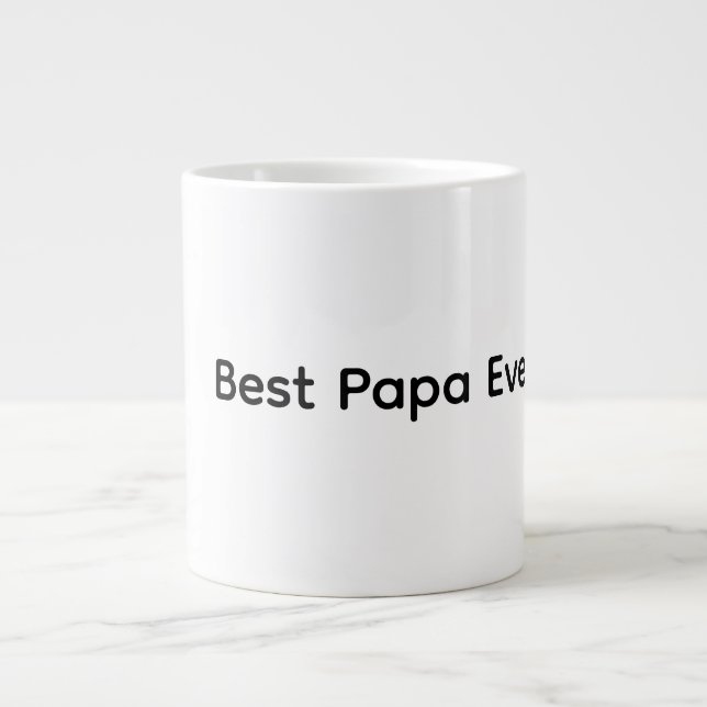 Bästa Pappa Någonsin Farsdagsmugg 2026 | Perfekt G Jumbo Mugg (Framsidan)
