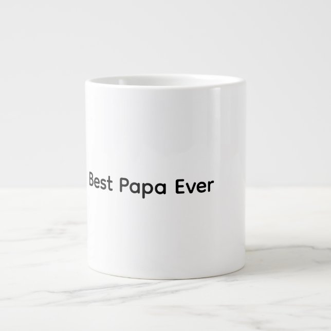 Bästa Pappa Någonsin Farsdagsmugg 2026 | Perfekt P Jumbo Mugg (Framsidan)