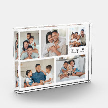 Bästa pappa någonsin | Fem familjefoto akrylcollag