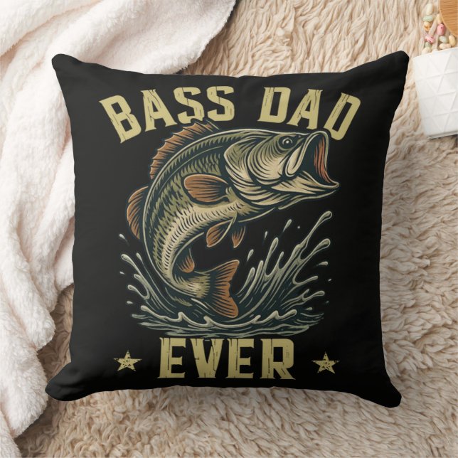 Bästa pappa någonsin Fiskar Pappas dag Fiskare Kudde (Filt)