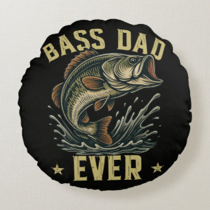 Bästa pappa någonsin fiske fars dag fiskare rund kudde
