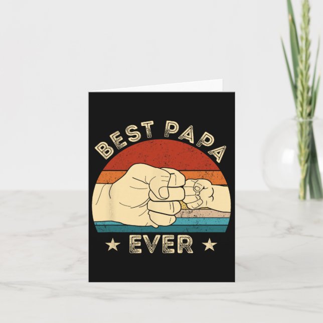 Bästa pappa någonsin Fist Bump Rolig farfar Fars d Kort (Framsida)