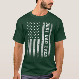 Bästa Pappa någonsin Flagga Amerikanska Fars dag f T Shirt