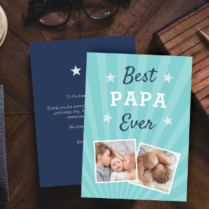Bästa Pappa någonsin Flat foto från Fars dag Kort