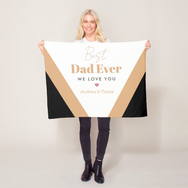 Bästa pappa någonsin fleecefilt (På plats)