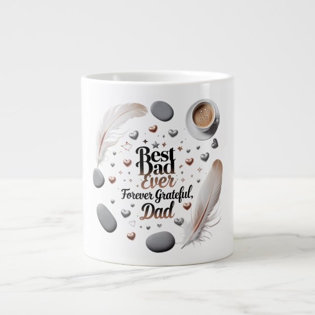 Bästa Pappa någonsin - För evigt tacksamt, Pappa Jumbo Mugg (Framsidan)