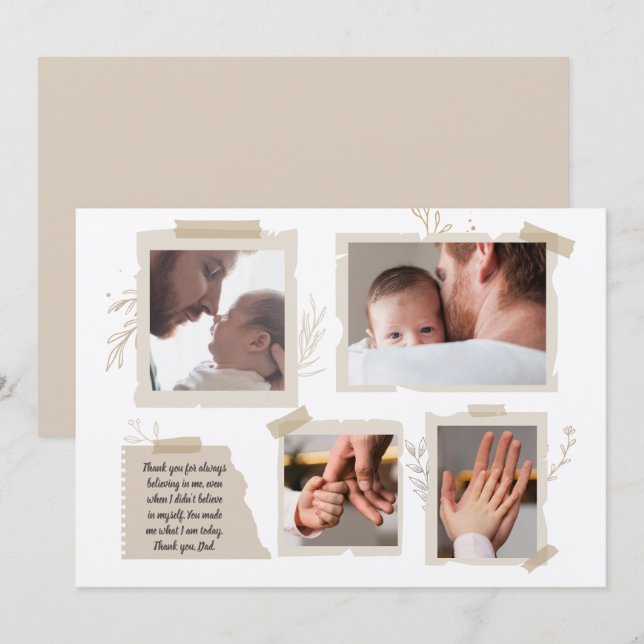 Bästa pappa någonsin, första fadersdag, lycklig fa kort (Fram/baksida)