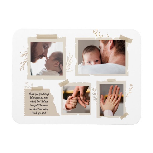 Bästa Pappa någonsin, första fars dag, lycklig far Magnet (Horisontell)