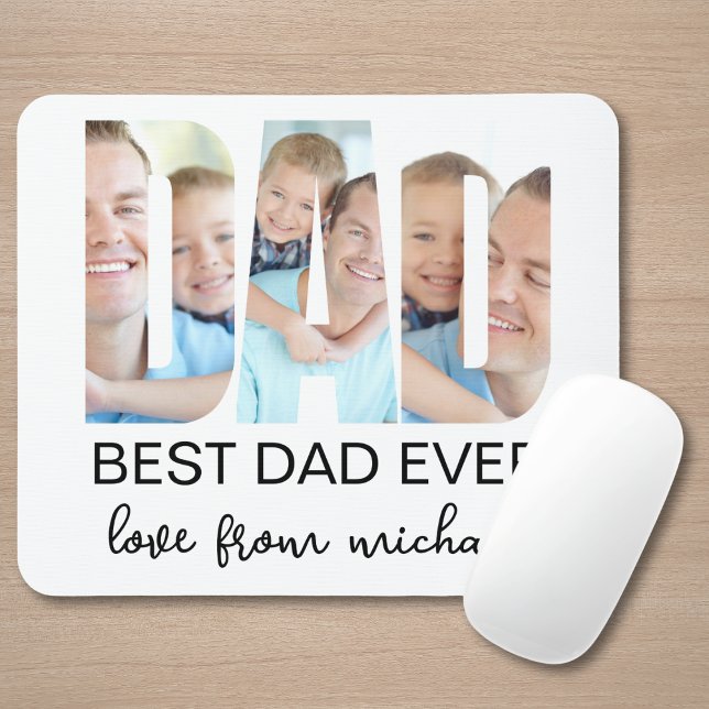 Bästa pappa någonsin Foto Brev Musmatta (Skapare uppladdad)