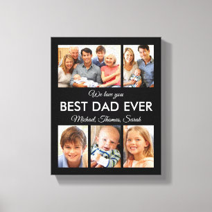 Bästa pappa någonsin Foto Collage Fars dag Canvastryck