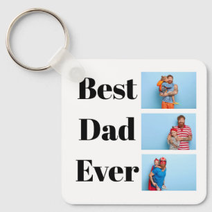 Bästa Pappa någonsin Foto Collage Fars dag Gift Nyckelring