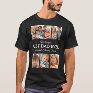 Bästa pappa någonsin Foto Collage Fars dag T Shirt