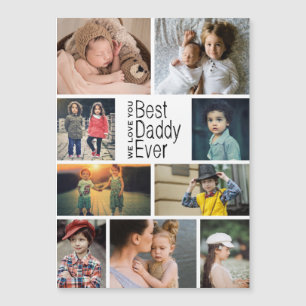 Bästa pappa någonsin Foto Collage Magnetisk kort