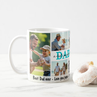 Bästa pappa någonsin Foto Collage, Personlig, Fami Kaffemugg
