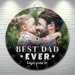 Bästa Pappa någonsin-foto Darttavla<br><div class="desc">Bästa Pappa någonsin Personlig Dartboard. Anpassningsbarnas ritbord är en roligt och ett meningsfullt sätt att fira Pappa, med utformningen tryckt endast på ena sidan. Den har "Bästa Pappa någonsin" i djärv, modern typografi med två små hjärtan på vardera sidan av ord "Aldrig" för en söt och älskande beröring. Du kan...</div>