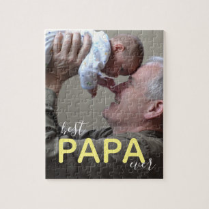 Bästa Pappa någonsin Foto Modernt teckensnitt Farf Pussel