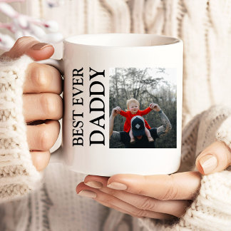 Bästa pappa någonsin Foto Mugg, Anpassad födelseda Jumbo Mugg