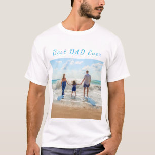 Bästa PAPPA någonsin - Foto och Anpassningsbar - A T Shirt