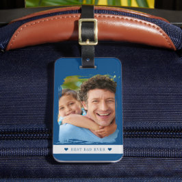 Bästa pappa någonsin foto personligt bagagebricka