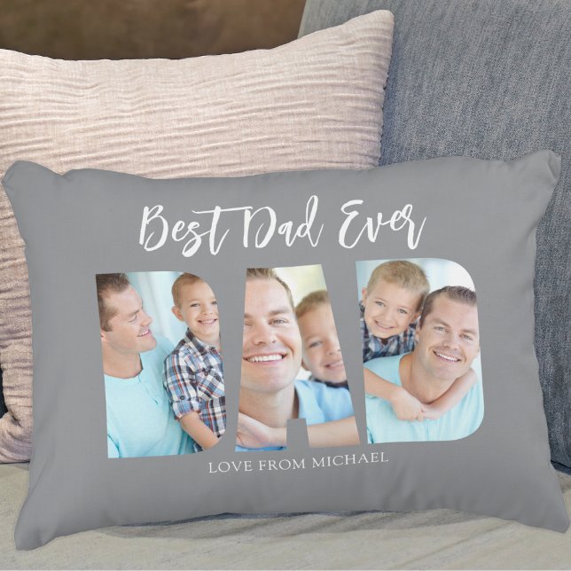 Bästa Pappa någonsin-foto Prydnadskudde (Skapare uppladdad)