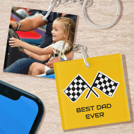 Bästa pappa någonsin Foto Racing Rutiga flaggor Gu