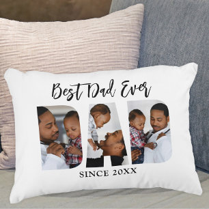 Bästa Pappa någonsin, fotoaccentfyllning Prydnadskudde