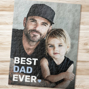 Bästa pappa någonsin, fotohjärta fars dag pussel