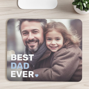 Bästa pappa någonsin-fotohjärtan fars dag musmatta