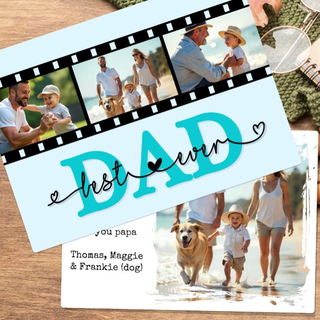 Bästa Pappa någonsin-fotokamerans filmkort, Fars d Kort (Best Dad Ever Photo Card / Camera Film Negative)