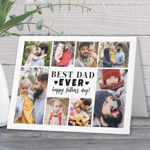 Bästa pappa någonsin fotokollage fars dag kort